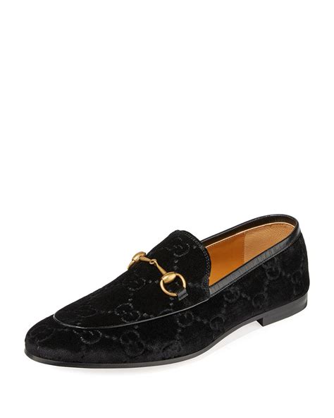 gucci black velvet loafers